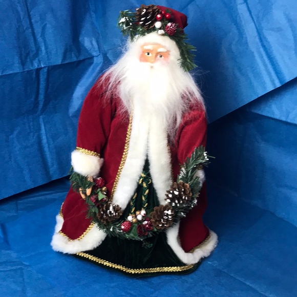 Vintage handmade Santa tree topper - Picture 1 of 11